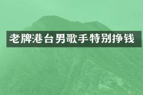 老牌港台男歌手特别挣钱