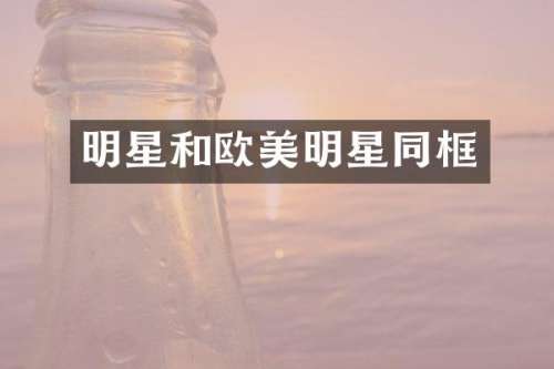 明星和欧美明星同框
