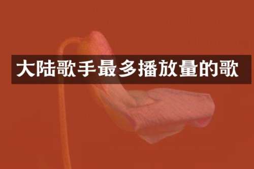 大陆歌手最多播放量的歌