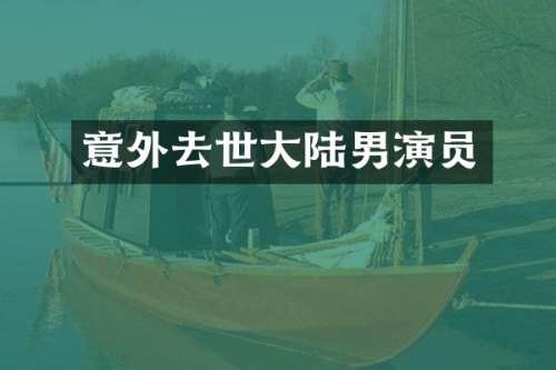 意外去世大陆男演员