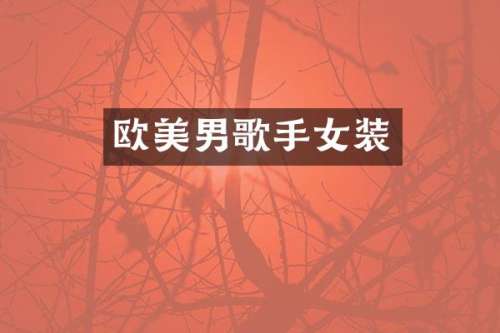 欧美男歌手女装