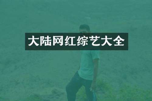 大陆网红综艺大全