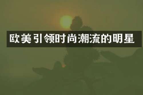 欧美引领时尚潮流的明星