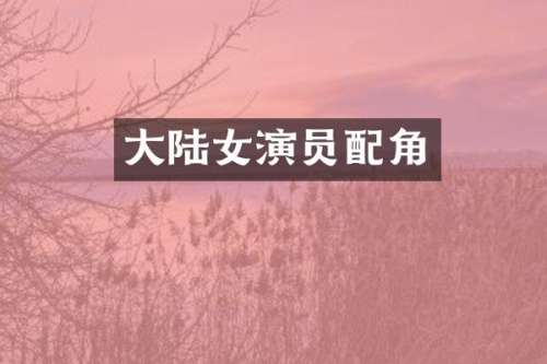 大陆女演员配角