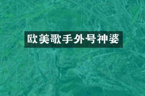欧美歌手外号神婆