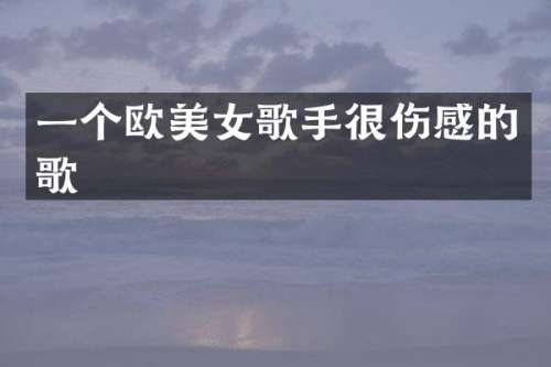 一个欧歌手很伤感的歌