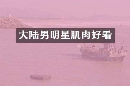 大陆男明星肌肉好看
