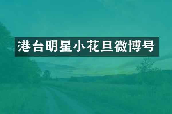 港台明星小花旦微博号