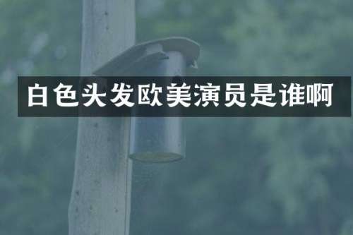 白色头发欧美演员是谁啊