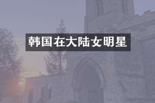 韩国在大陆女明星