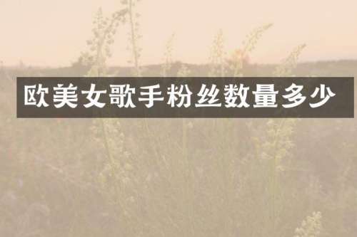 欧歌手粉丝数量多少