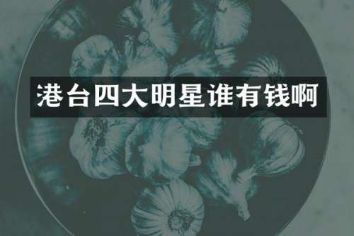 港台四大明星谁有钱啊