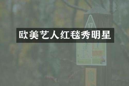 欧美艺人红毯秀明星