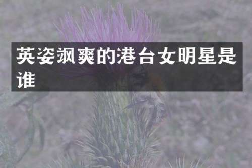 英姿飒爽的港台女明星是谁