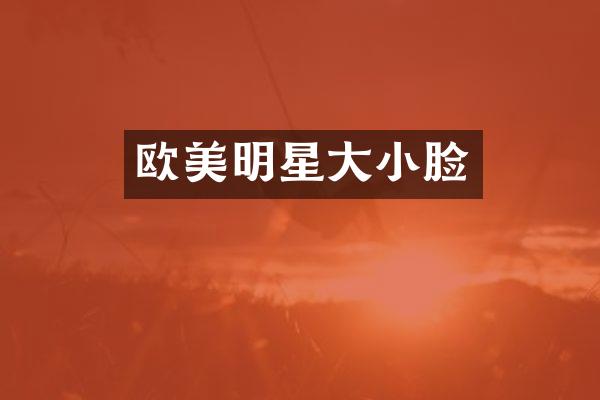 欧美明星大小脸