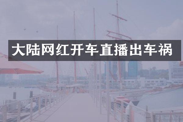 大陆网红开车直播出车祸