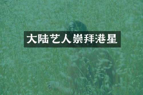 大陆艺人崇拜港星