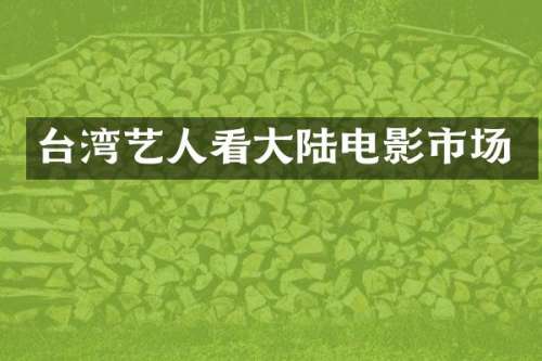 台湾艺人看大陆电影市场