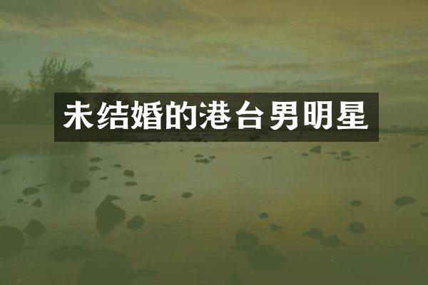 未结婚的港台男明星