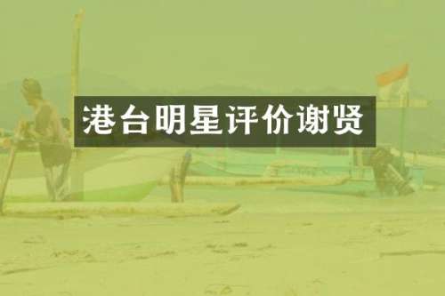 港台明星评价