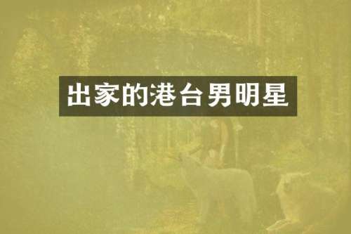 出家的港台男明星