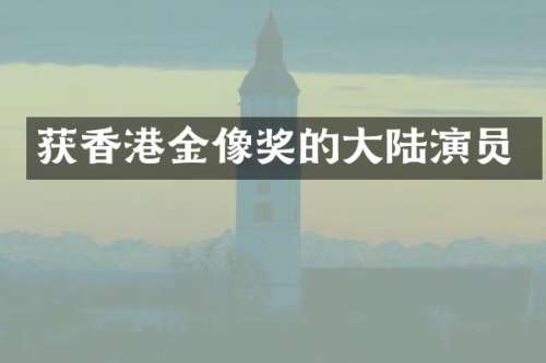 获香港金像奖的大陆演员