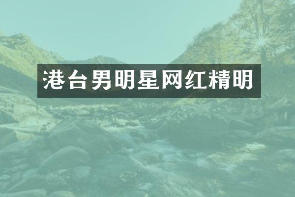 港台男明星网红精明