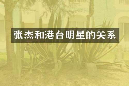 张杰和港台明星的关系