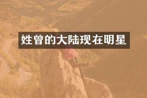 姓曾的大陆现在明星