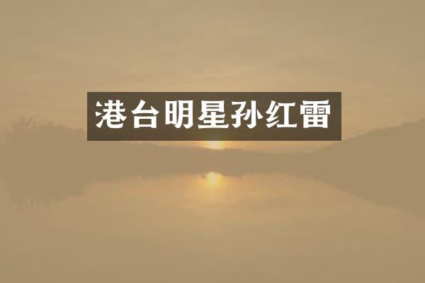 港台明星孙红雷