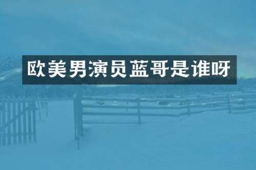 欧美男演员蓝哥是谁呀