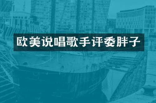 欧美说唱歌手评委胖子
