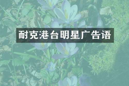 耐克港台明星广告语