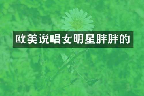 欧美说唱女明星胖胖的