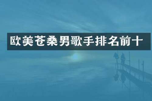 欧美苍桑男歌手排名前十