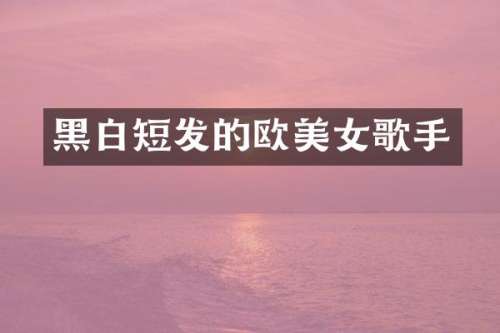黑白短发的欧歌手