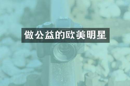 做公益的欧美明星