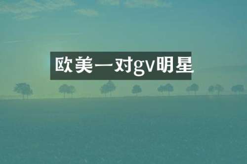 欧美一对gv明星