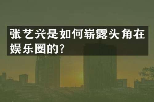 张艺兴是如何崭头角在娱乐圈的？