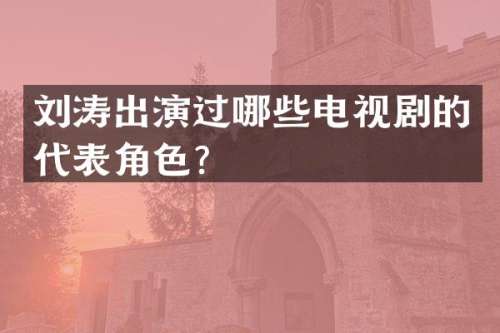 刘涛出演过哪些电视剧的代表角色？