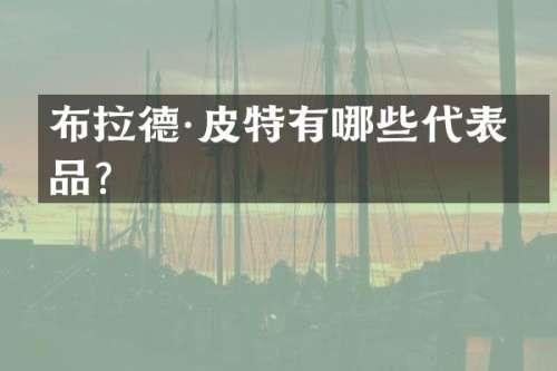 布拉德·皮特有哪些代表作品？