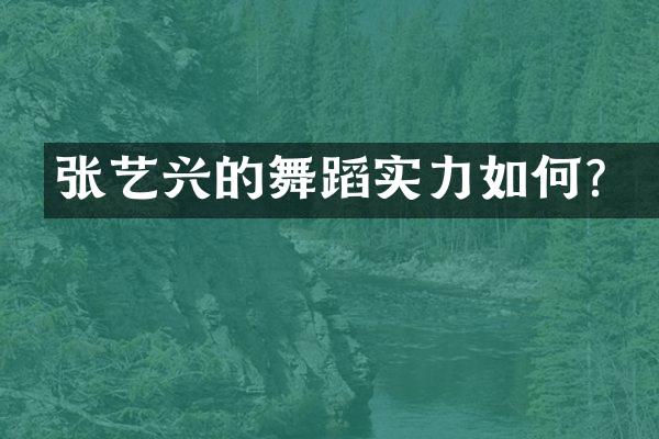 张艺兴的舞蹈实力如何？