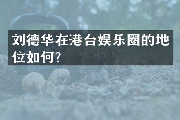 刘德华在港台娱乐圈的地位如何？