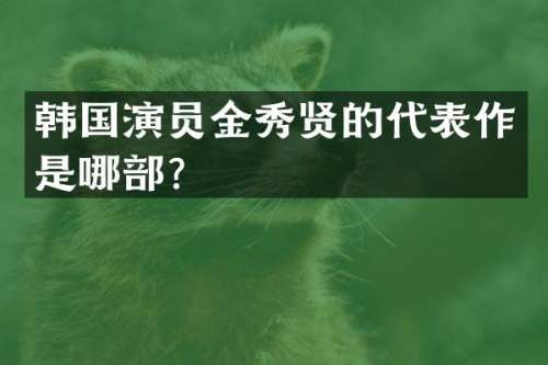 韩国演员金秀贤的代表作是哪部？