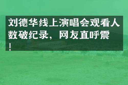 刘德华线上演唱会观看人数破纪录，网友直呼震撼！