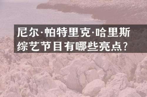 尼尔·帕特里克·哈里斯的综艺节目有哪些亮点？