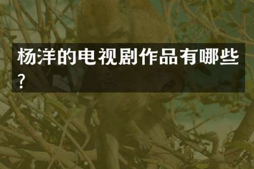 杨洋的电视剧作品有哪些？
