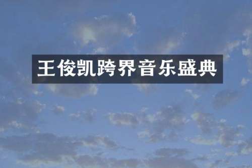 王俊凯跨界音乐盛典