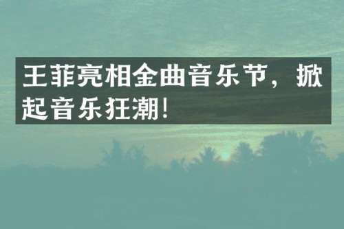 王菲亮相金曲音乐节，掀起音乐狂潮！