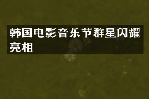 韩国电影音乐节群星闪耀亮相
